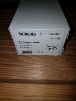 Screxs Terrassenschrauben Edelstahl A2, blank mit ttap-Bit