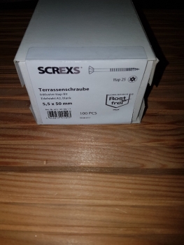 Screxs Terrassenschrauben Edelstahl A2, blank mit ttap-Bit