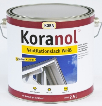 Koranol Ventilationslack Weiß 2,5l Eimer